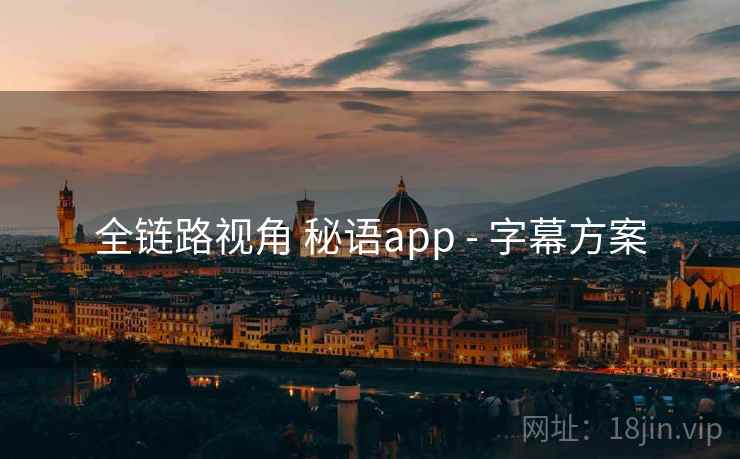 全链路视角 秘语app - 字幕方案